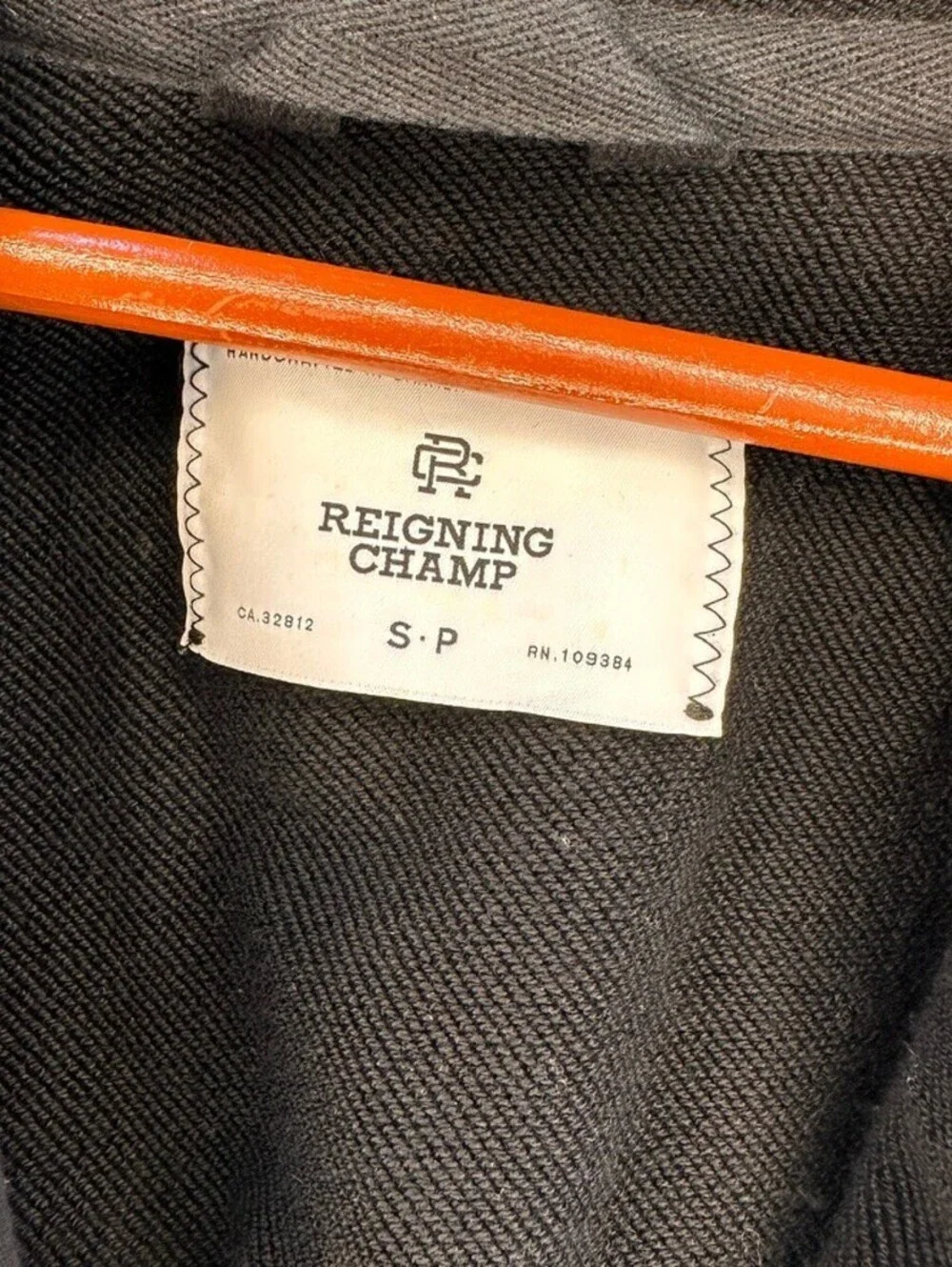 Reigning Champ Robe Size Small Black Hoodie